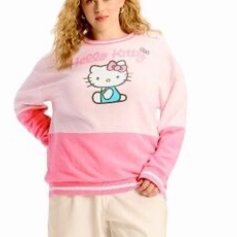 NWT Women’s Hello Kitty      Graphic.  Sweatshirt .     Pink     XXL
